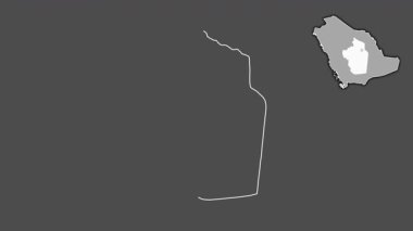 Ar Riyad, Suudi Arabistan, sürüldü ve izole edildi. Gri Tonlama