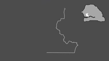 Kaolack, Senegal, dışlanmış ve izole edilmiş. Gri Tonlama