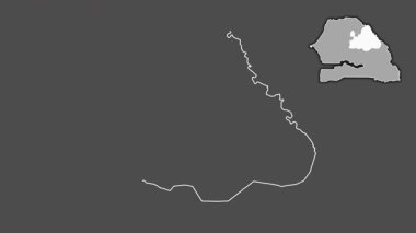 Matam, Senegal, soyutlanmış ve soyutlanmış. Gri Tonlama