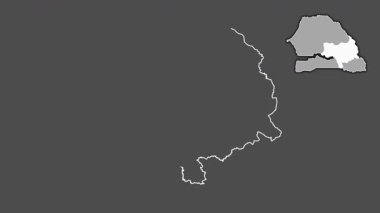 Tambacounda, Senegal, çıkarılmış ve izole edilmiş. Gri Tonlama