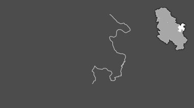 Borski, Sırbistan, sürülmüş ve izole edilmiş. Gri Tonlama