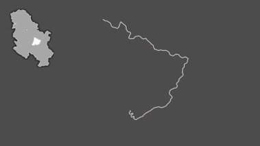 Pomoravski, Sırbistan, sürülmüş ve izole edilmiş. Gri Tonlama