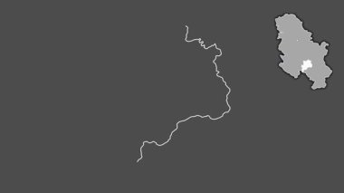 Rasinski, Sırbistan, dışlanmış ve izole edilmiş. Gri Tonlama