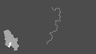 Raski, Sırbistan, dışlanmış ve izole edilmiş. Gri Tonlama