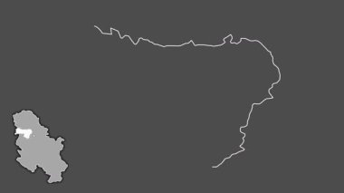 Sırbistan 'ın Sremski kenti, boşaltılmış ve izole edilmiş. Gri Tonlama