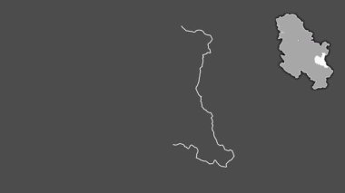 Sırbistan 'ın Zajecarski kenti, dışlanmış ve izole edilmiş. Gri Tonlama