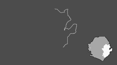 Doğu, Sierra Leone, çıkarılmış ve izole edilmiş. Gri Tonlama