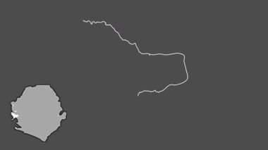 Batı, Sierra Leone, dışlanmış ve izole edilmiş. Gri Tonlama