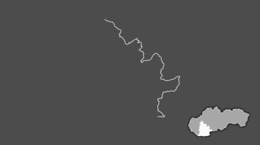 Nitriansky, Slovakya, dışlanmış ve izole edilmiş. Gri Tonlama