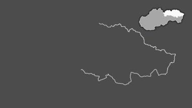 Presovsky, Slovakya, dışlanmış ve izole edilmiş. Gri Tonlama