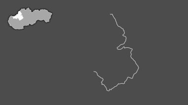 Trenciansky, Slovakya, dışlanmış ve izole edilmiş. Gri Tonlama