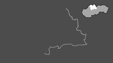 Zilinsky, Slovakya, dışlanmış ve izole edilmiş. Gri Tonlama