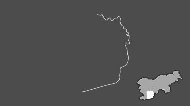 Notranjsko-kraska, Slovenya, dışlanmış ve izole edilmiş. Gri Tonlama