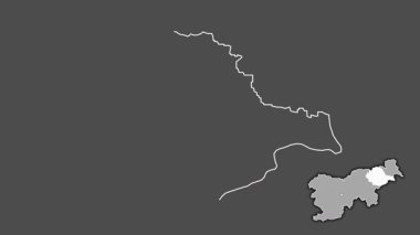 Podravska, Slovenya, boşaltılmış ve izole edilmiş. Gri Tonlama