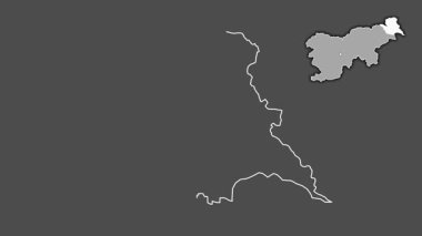 Pomurska, Slovenya, sürülmüş ve izole edilmiş. Gri Tonlama