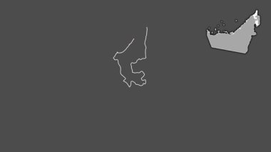 Ras el Haymah, Birleşik Arap Emirlikleri, sürüldü ve izole edildi. Gri Tonlama