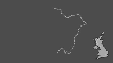 Londra, Birleşik Krallık, sürülmüş ve izole edilmiş. Gri Tonlama