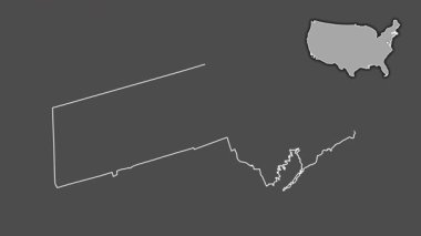 Massachusetts, Birleşik Devletler, dışlanmış ve izole edilmiş. Gri Tonlama
