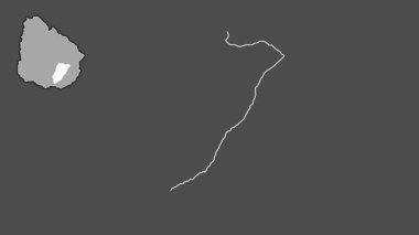 Lavalleja, Uruguay, dışlanmış ve izole edilmiş. Gri Tonlama