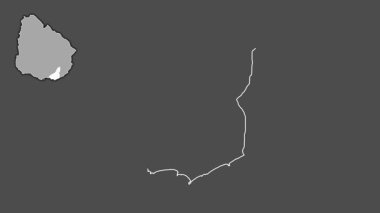 Maldonado, Uruguay, dışlanmış ve izole edilmiş. Gri Tonlama