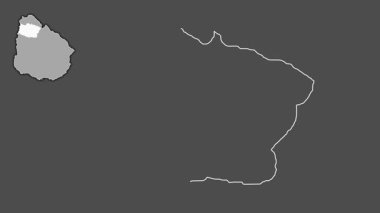 Salto, Uruguay, boşaltılmış ve izole edilmiş. Gri Tonlama