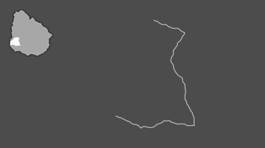 Soriano, Uruguay, dışlanmış ve izole edilmiş. Gri Tonlama