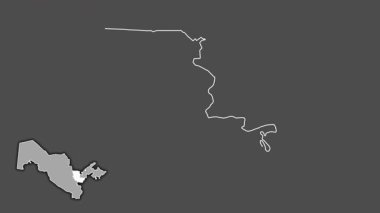 Jizzakh, Özbekistan, dışlanmış ve izole edilmiş. Gri Tonlama