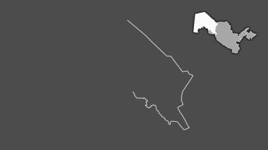 Karakalpakistan, Özbekistan, boşaltılmış ve izole edilmiş. Gri Tonlama