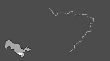 Keşkadarya, Özbekistan, dışlanmış ve izole edilmiş. Gri Tonlama