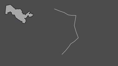 Taşkent City, Özbekistan, boşaltılmış ve izole edilmiş. Gri Tonlama