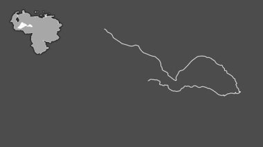 Barinas, Venezuela, soyutlanmış ve soyutlanmış. Gri Tonlama