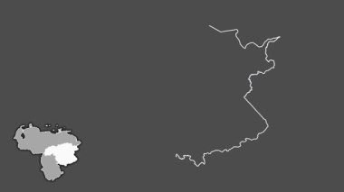 Bolivar, Venezuela, soyutlanmış ve soyutlanmış. Gri Tonlama