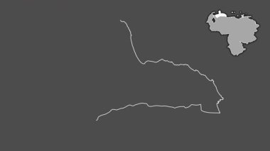 Falcon, Venezuela, soyutlanmış ve soyutlanmış. Gri Tonlama
