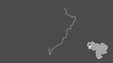 Merida, Venezuela, soyutlanmış ve soyutlanmış. Gri Tonlama