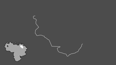 Monagas, Venezuela, soyutlanmış ve soyutlanmış. Gri Tonlama