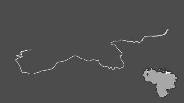 Sucre, Venezuela, soyutlanmış ve soyutlanmış. Gri Tonlama