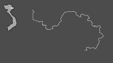 Bac Giang, Vietnam, dışlanmış ve izole edilmiş. Gri Tonlama