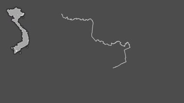 Bac Lieu, Vietnam, çıkarılmış ve izole edilmiş. Gri Tonlama