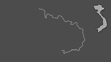 Bac Ninh, Vietnam, çıkarılmış ve izole edilmiş. Gri Tonlama