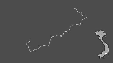 Binh Thuan, Vietnam, çıkarılmış ve izole edilmiş. Gri Tonlama