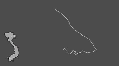 Can Tho, Vietnam, dışlanmış ve izole edilmiş. Gri Tonlama