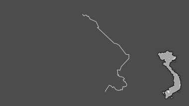 Long Thap, Vietnam, çıkarılmış ve izole edilmiş. Gri Tonlama