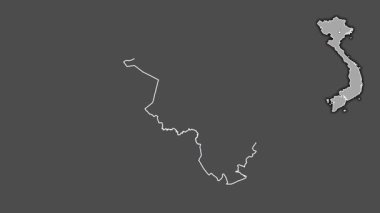 Ho Chi Minh, Vietnam, çıkarılmış ve izole edilmiş. Gri Tonlama