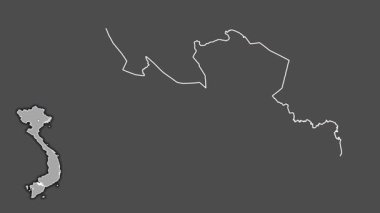 Long An, Vietnam, dışlanmış ve izole edilmiş. Gri Tonlama