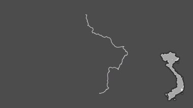 Ninh Thuan, Vietnam, çıkarılmış ve izole edilmiş. Gri Tonlama