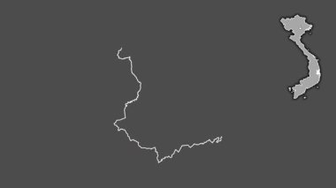 Phu Yen, Vietnam, çıkarılmış ve izole edilmiş. Gri Tonlama