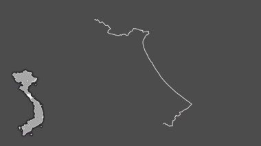 Quang Binh, Vietnam, dışlanmış ve izole edilmiş. Gri Tonlama