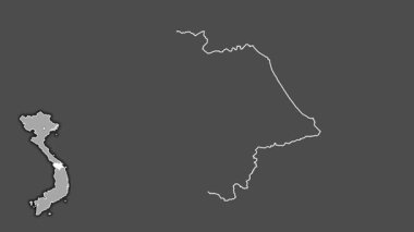 Quang Nam, Vietnam, dışlanmış ve izole edilmiş. Gri Tonlama