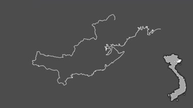 Quang Ninh, Vietnam, dışlanmış ve izole edilmiş. Gri Tonlama