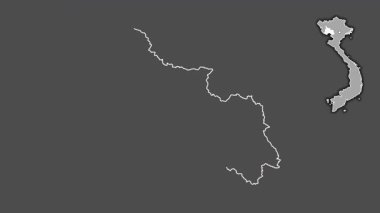 Son La, Vietnam, sürülmüş ve izole edilmiş. Gri Tonlama